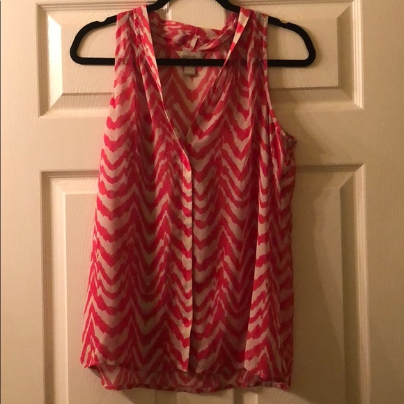 Zebra Print Pink semi semi sheer Blouse - Picture 1 of 4